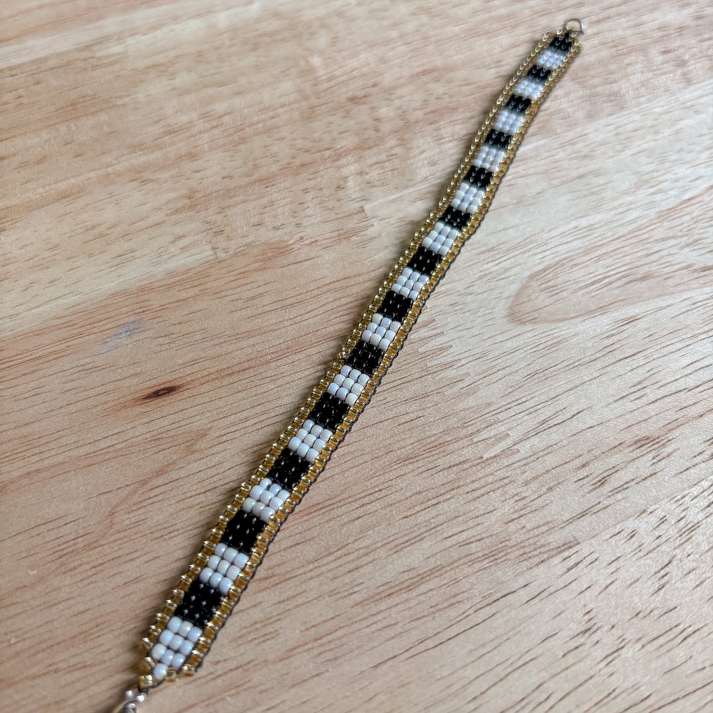 Black & Gold Checker Bracelet