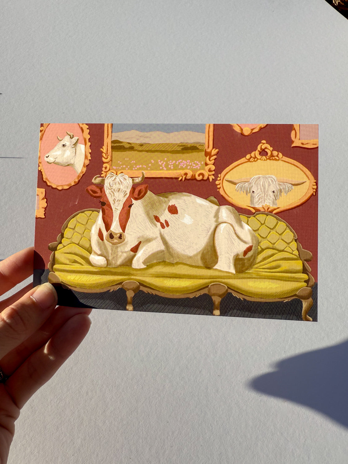 "Couch Cow" Art Print