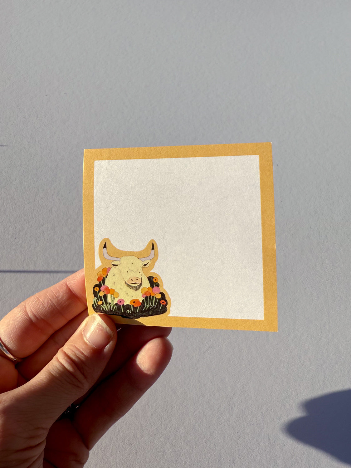 "Floral Cow" Post-it® Sticky Notes