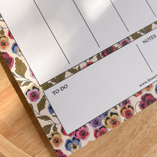 Pansy Weekly Notepad