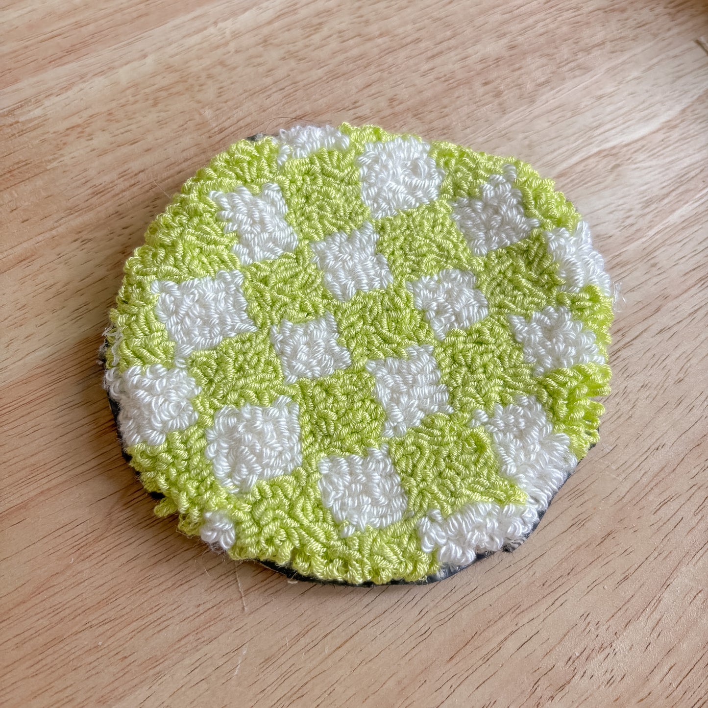 Green Checker Coasters