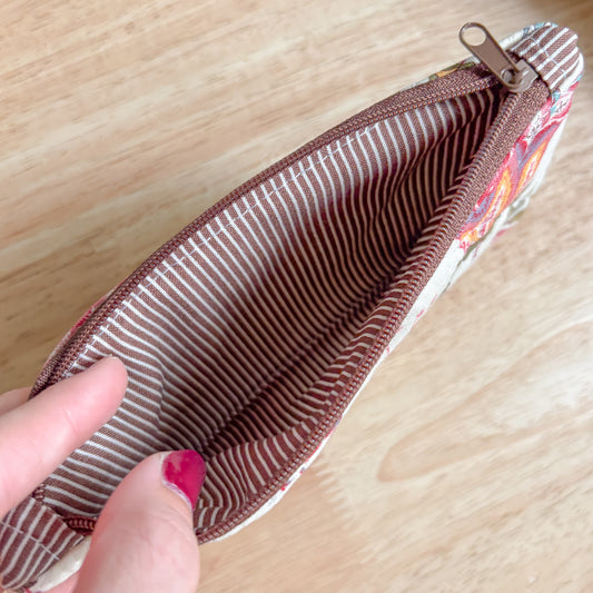 Vintage Wildflower Pencil & Glasses Case