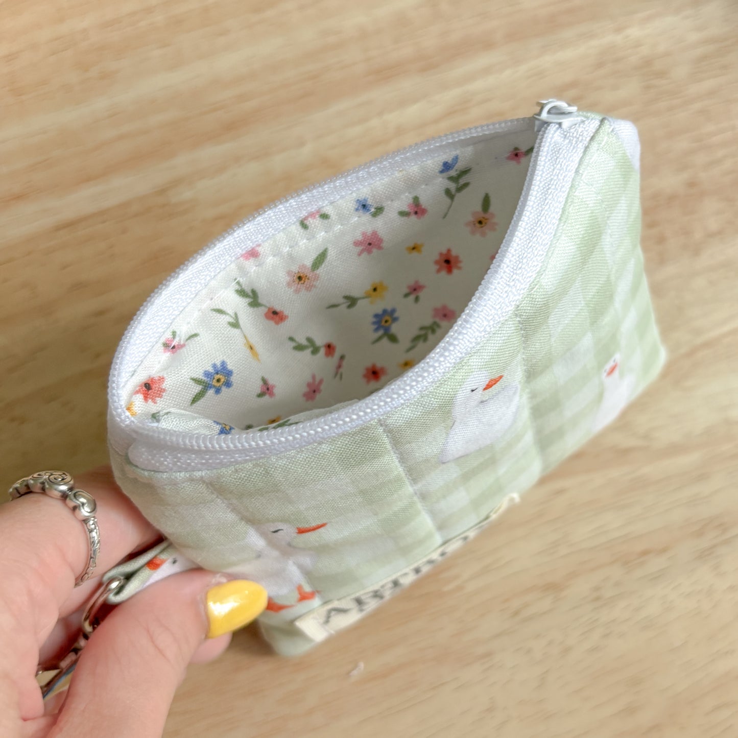 Duck Gingham Keychain Wallet