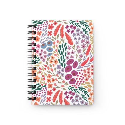 Rainbow Floral Spiral Bound Notebook