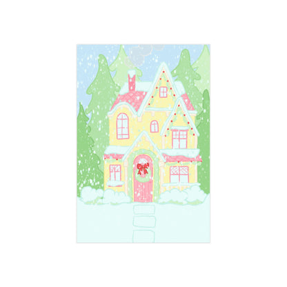 "Winter Cottage" - 4"x6" Print