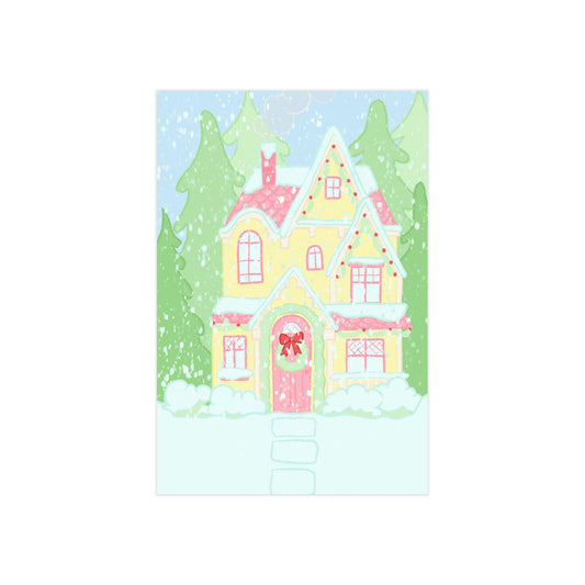 "Winter Cottage" - 4"x6" Print