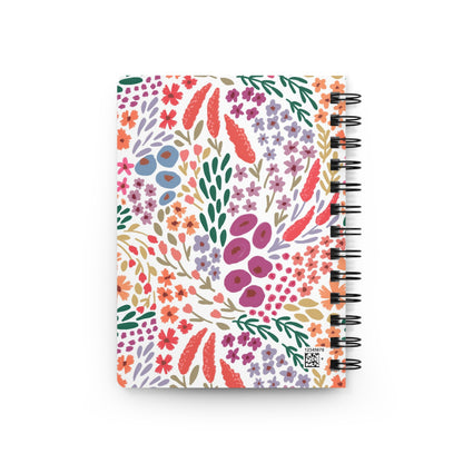 Rainbow Floral Spiral Bound Notebook