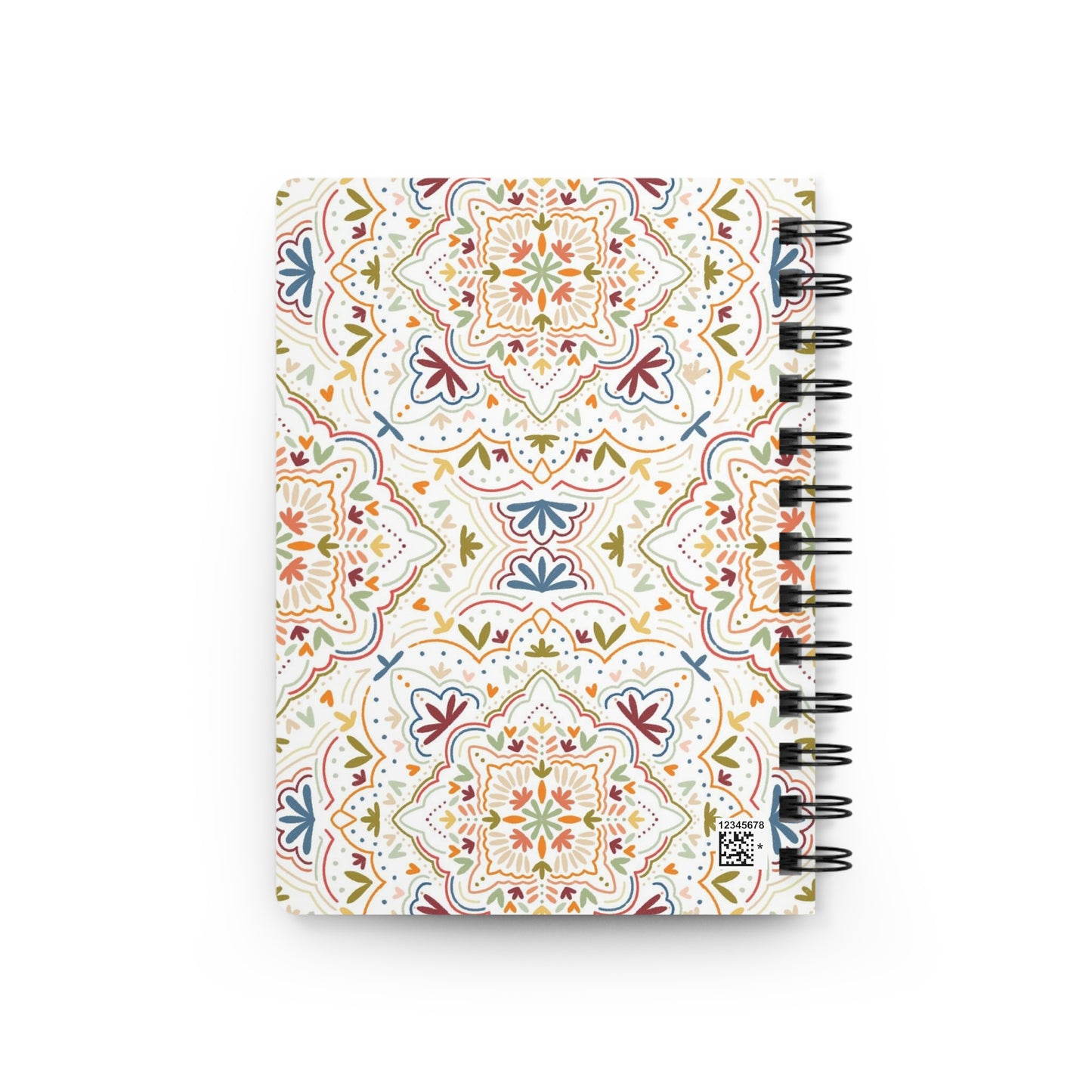 Yellow Pattern Spiral Bound Notebook