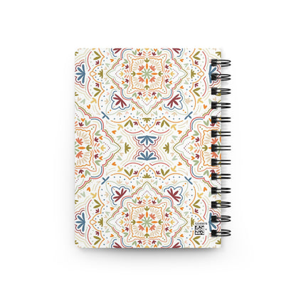 Yellow Pattern Spiral Bound Notebook