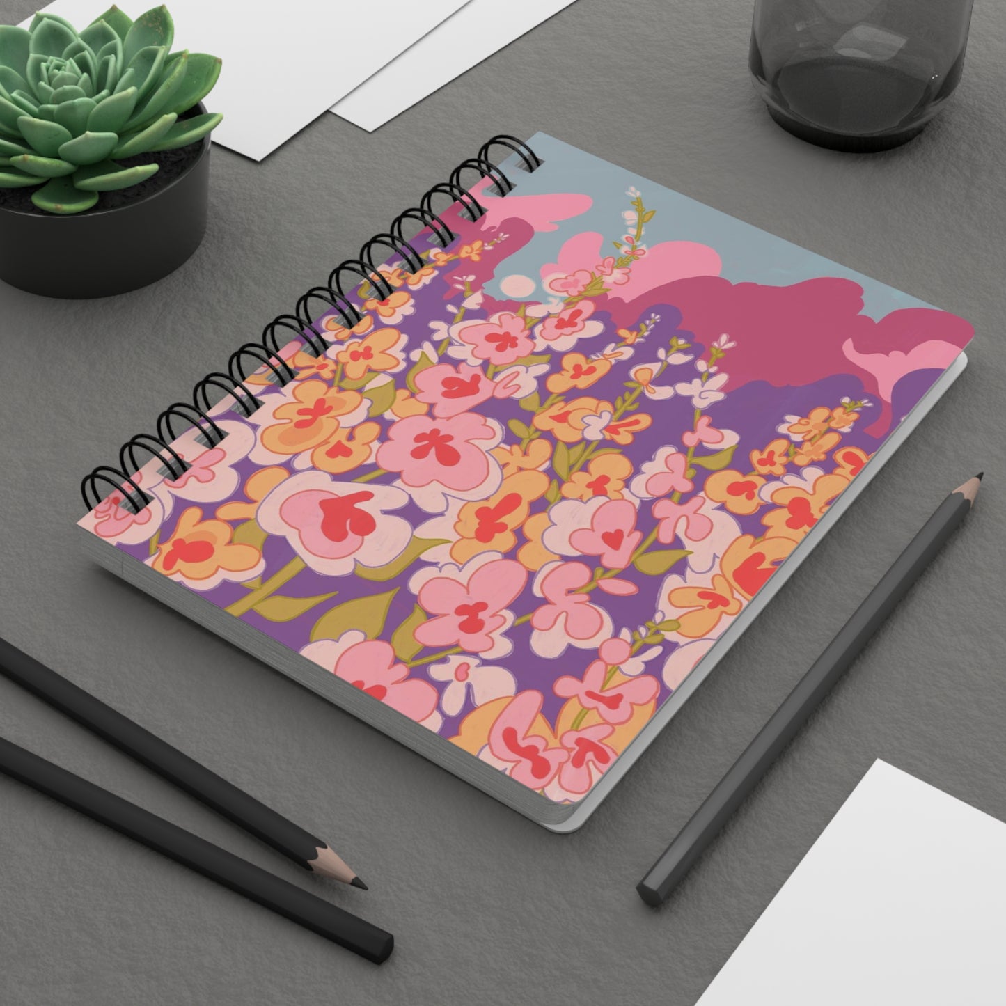 Floral Spiral Bound Notebook