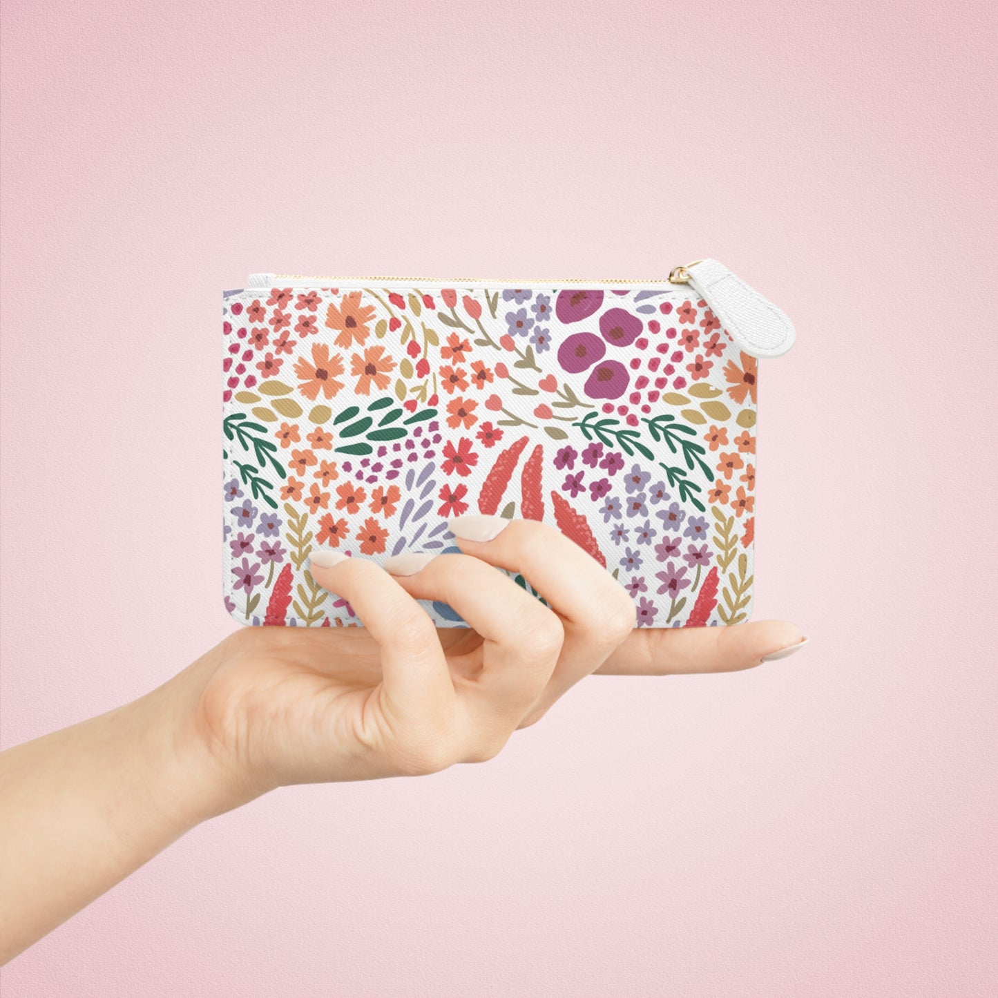 Rainbow Floral Mini Clutch Bag