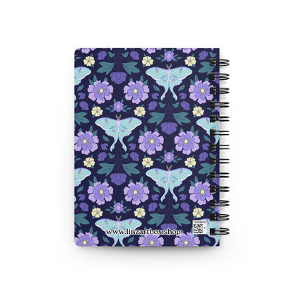 Luna Moth Meadows Spiral Notebook 5"x7"