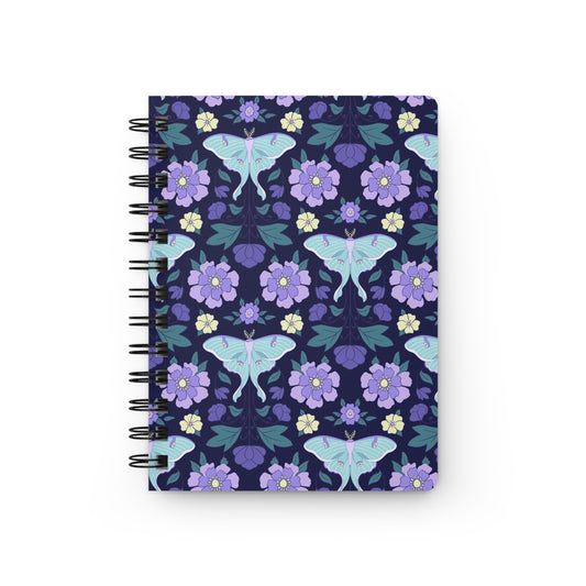 Luna Moth Meadows Spiral Notebook 5"x7"