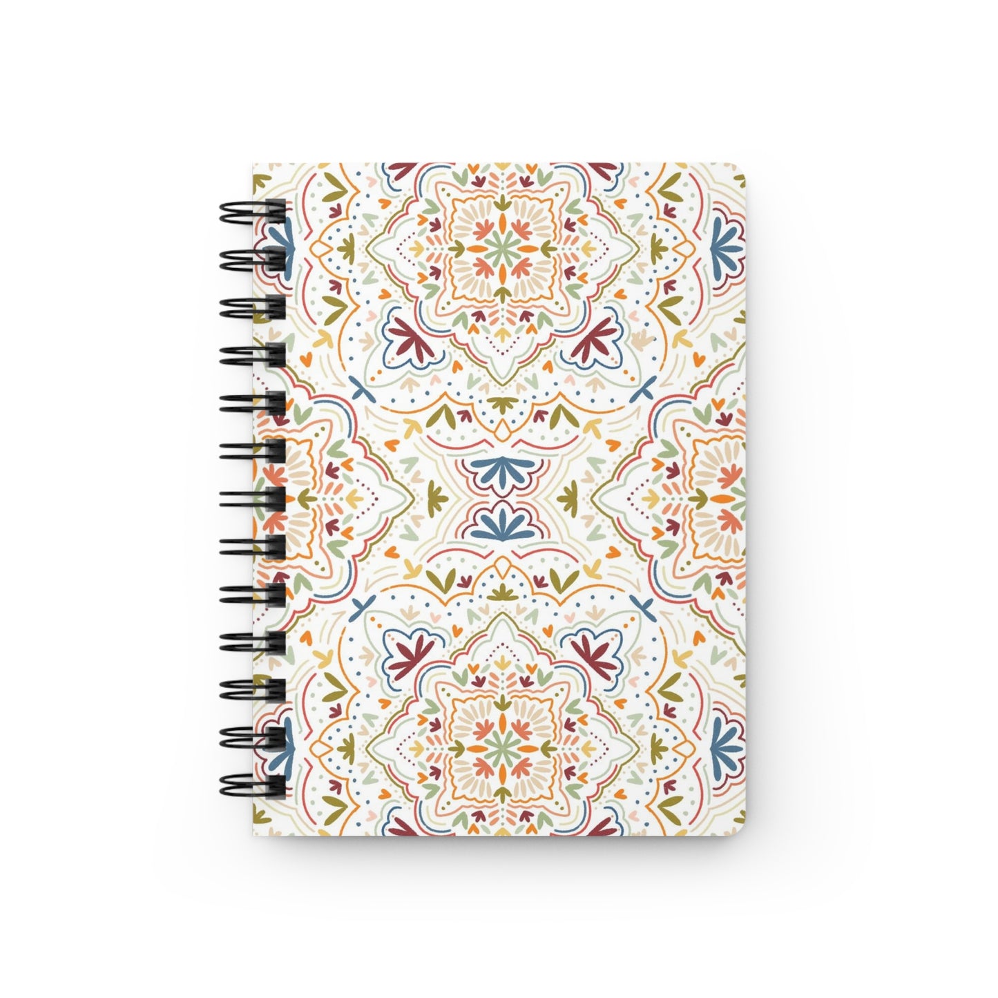 Yellow Pattern Spiral Bound Notebook