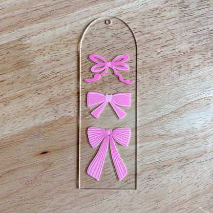 Pink Bow Bookmark