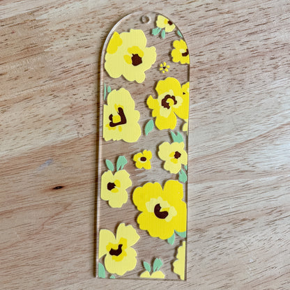 Yellow Floral Bookmark