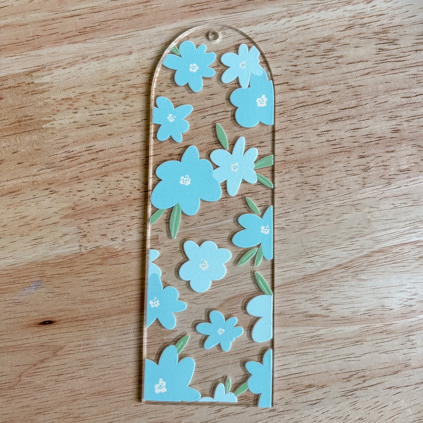 Blue Floral Bookmark
