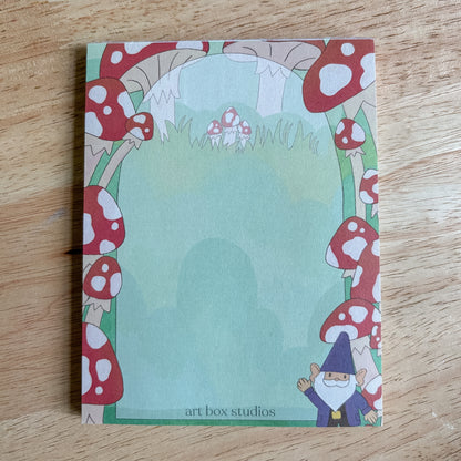 Mushroom Gnome Notepad