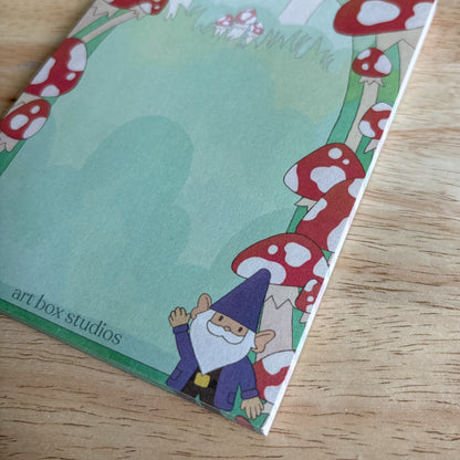 Mushroom Gnome Notepad