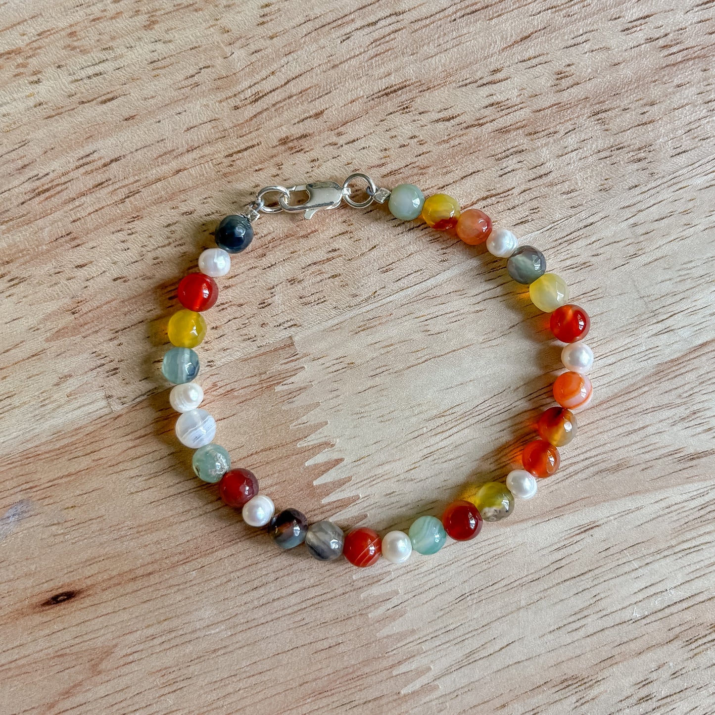 Agate & Pearl Bracelet