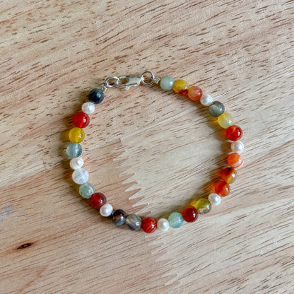 Agate & Pearl Bracelet
