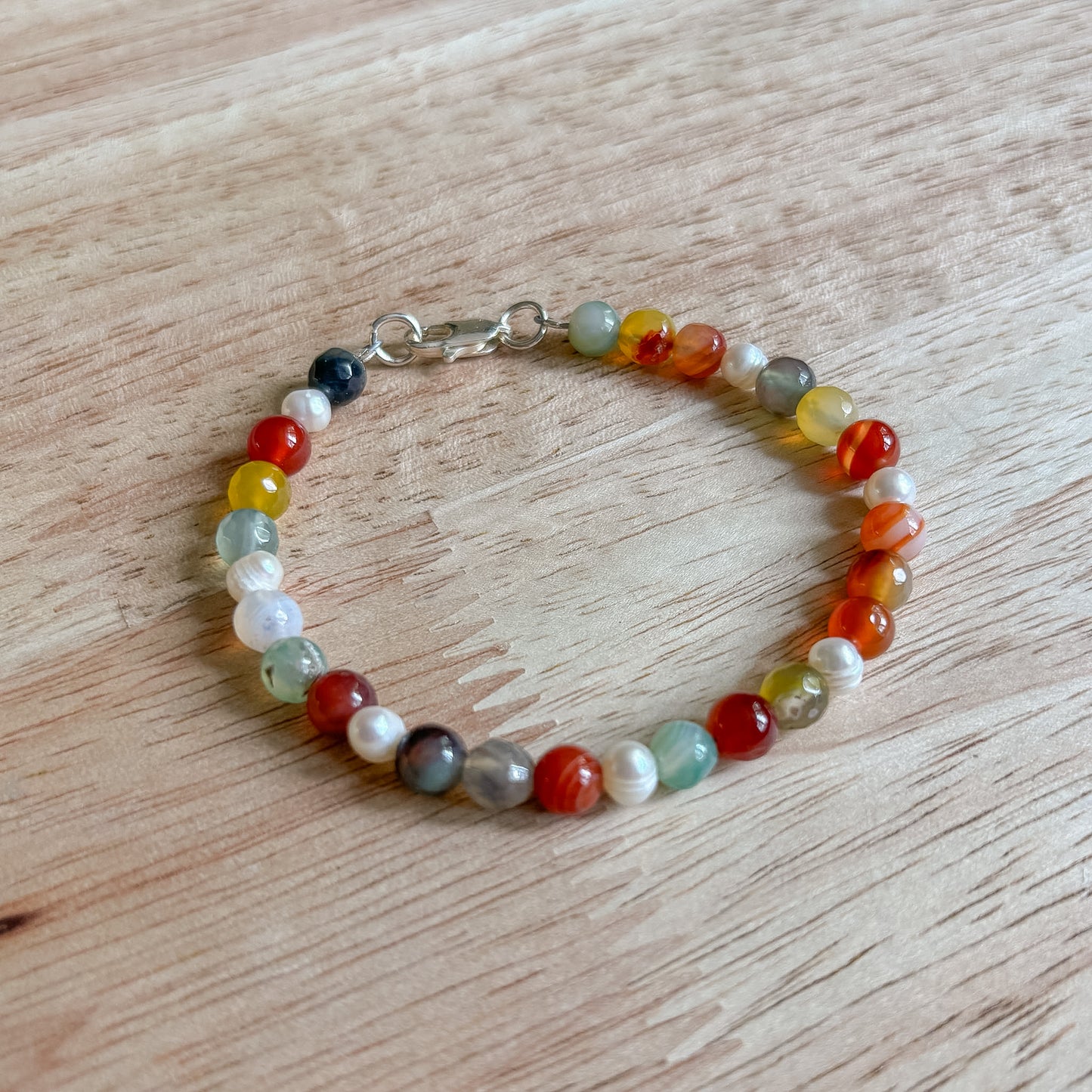 Agate & Pearl Bracelet