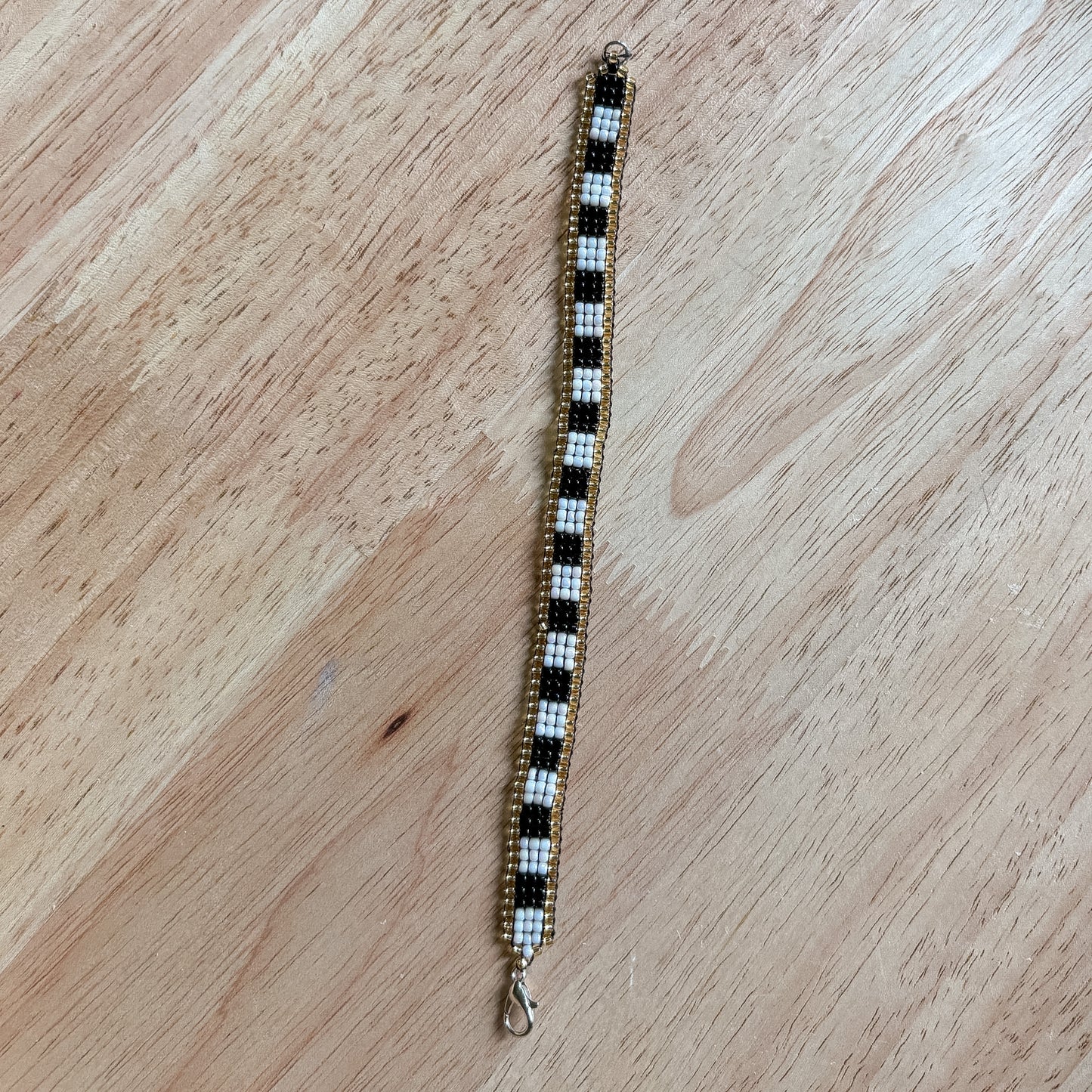 Black & Gold Checker Bracelet
