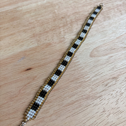 Black & Gold Checker Bracelet