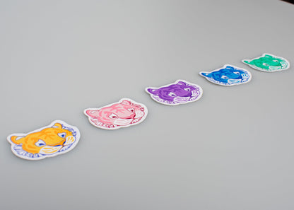 Rainbow Tiger Head Sticker Pack