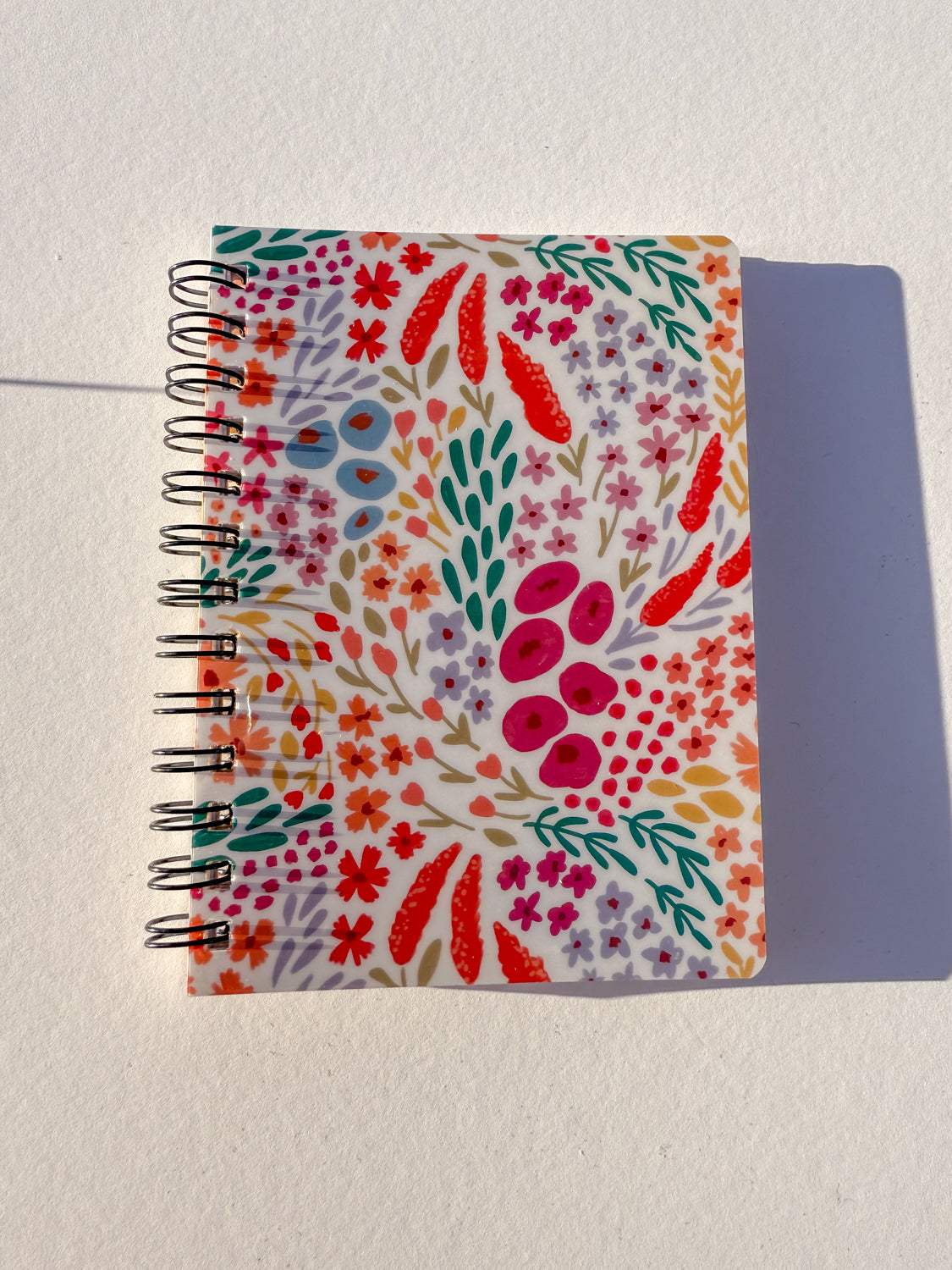 Rainbow Floral Softcover Spiral Notebook