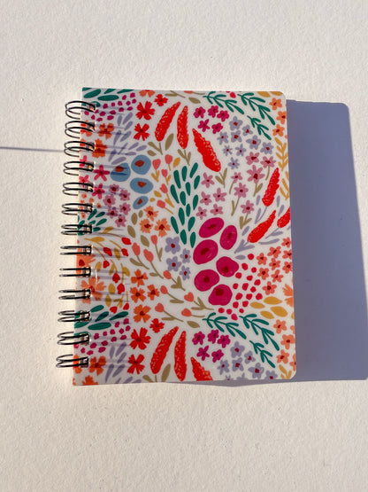 Rainbow Floral Softcover Spiral Notebook