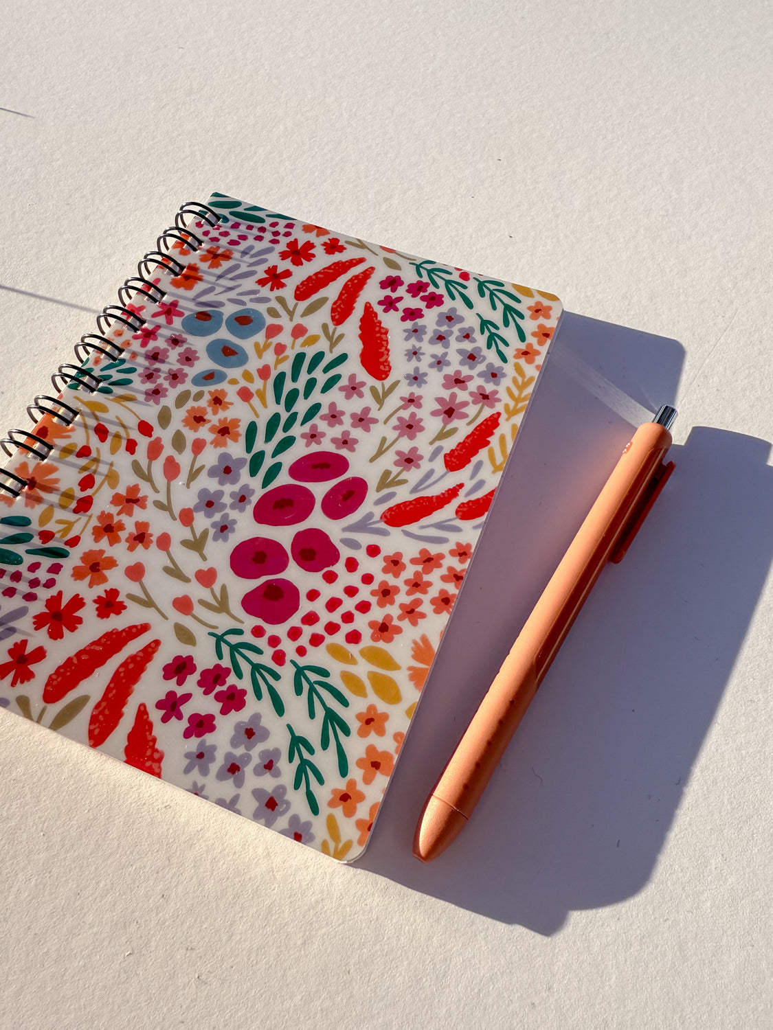 Rainbow Floral Softcover Spiral Notebook