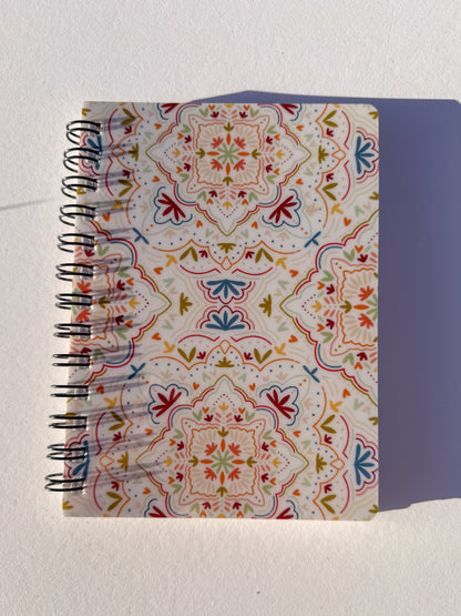Yellow Pattern Spiral Notebook
