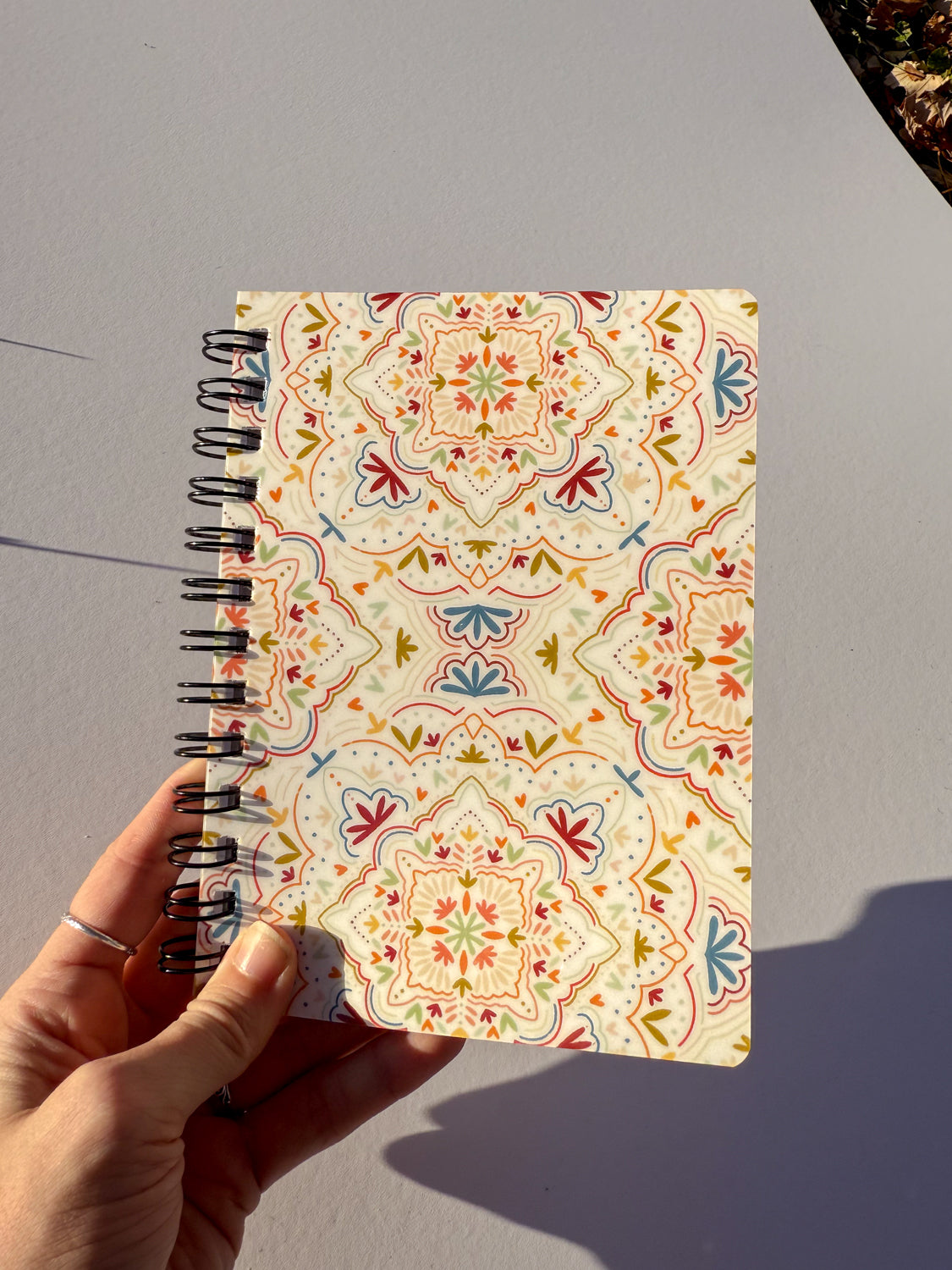 Yellow Pattern Spiral Notebook