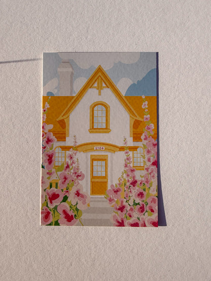 "Spring Cottage" Art Print
