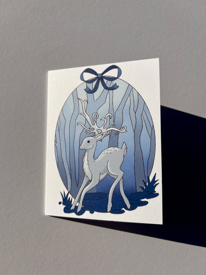 Winter Deer Greeting Card