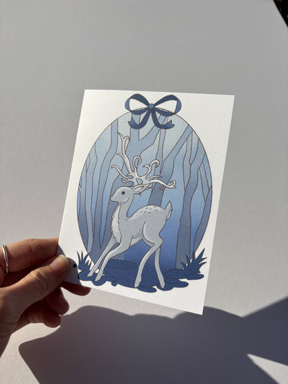 Winter Deer Greeting Card