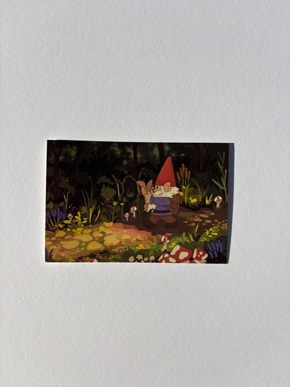 Hiking Gnome Vinyl Sticker