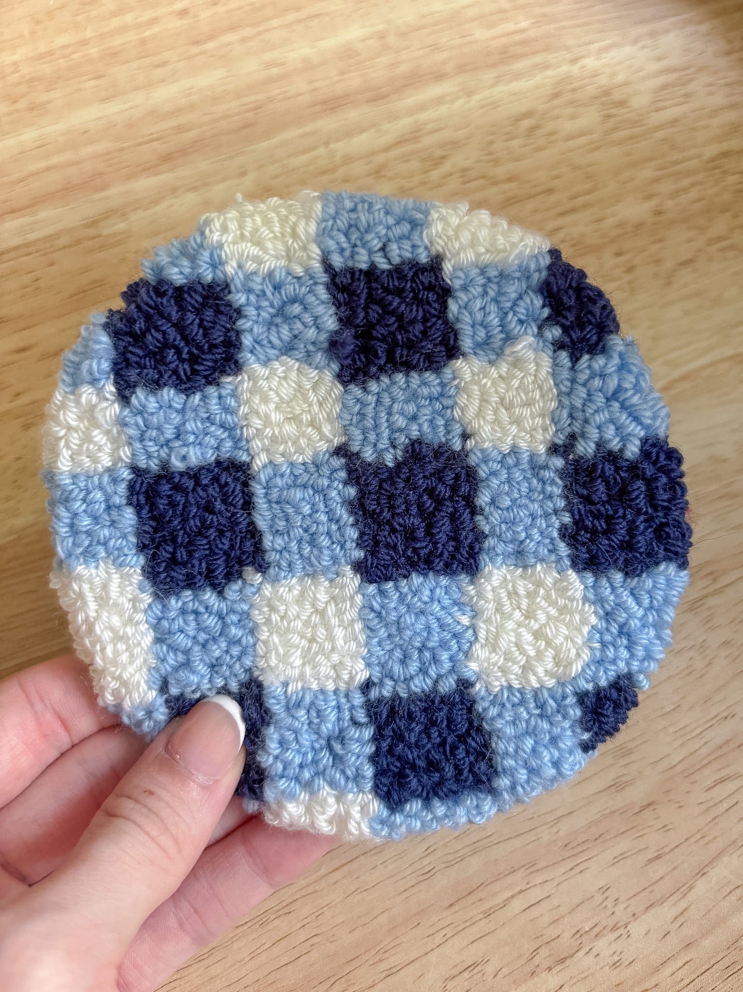 Blue Gingham Coaster