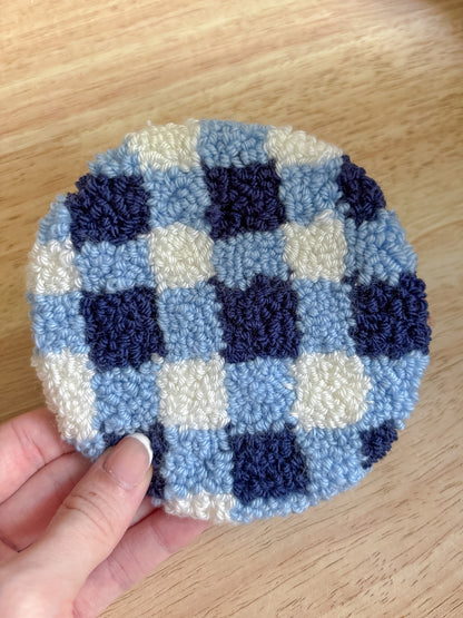Blue Gingham Coaster