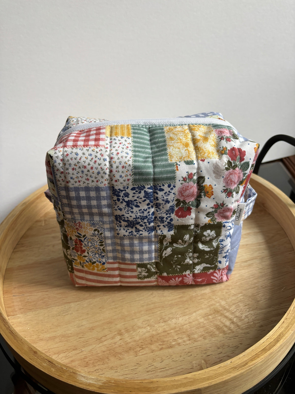French Country Patchwork Makeup Bag