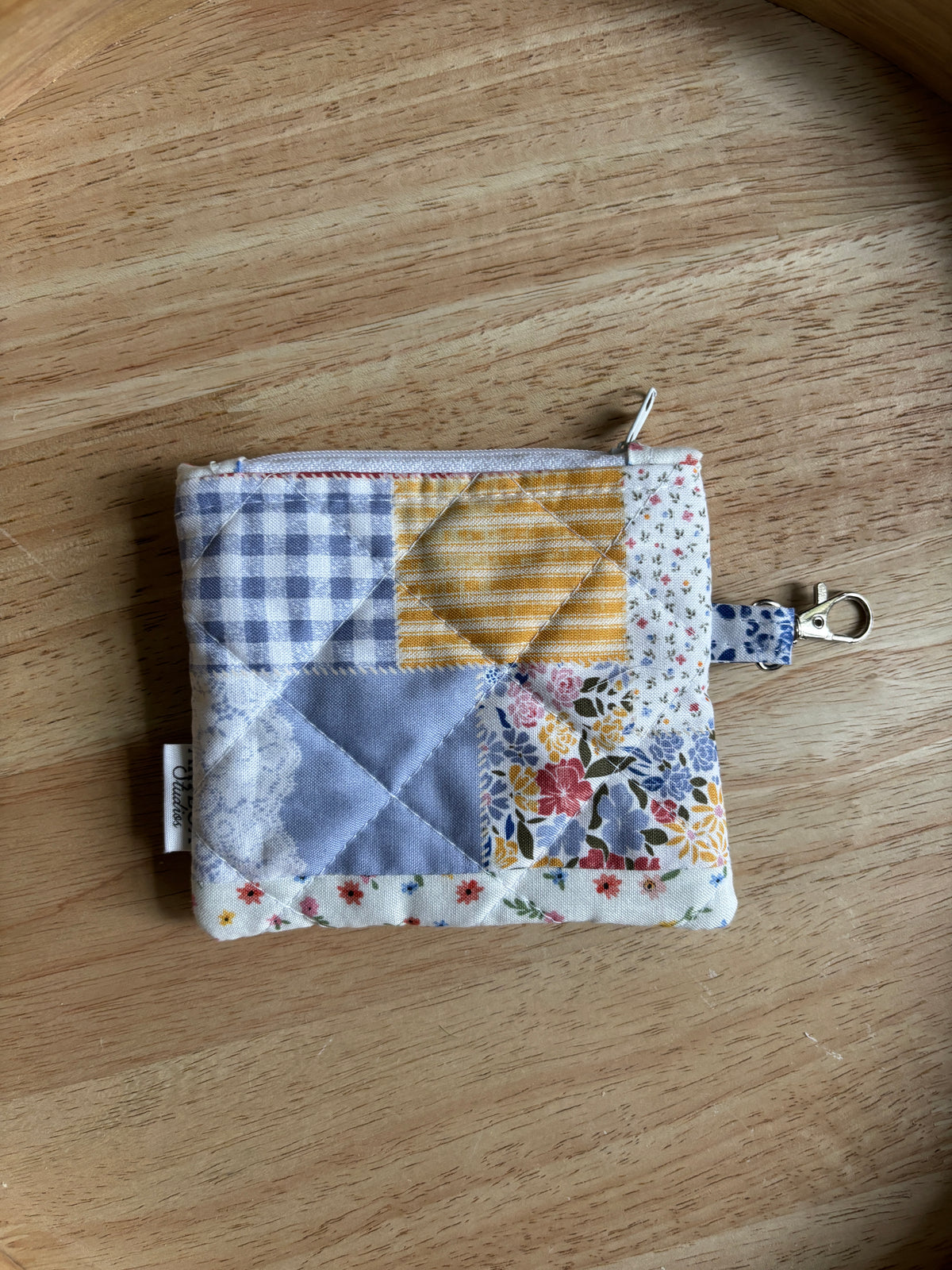 French Country Patchwork Keychain Wallet