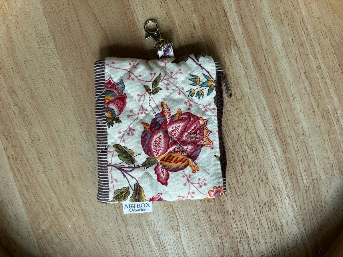 Vintage Wildflower Keychain Wallet