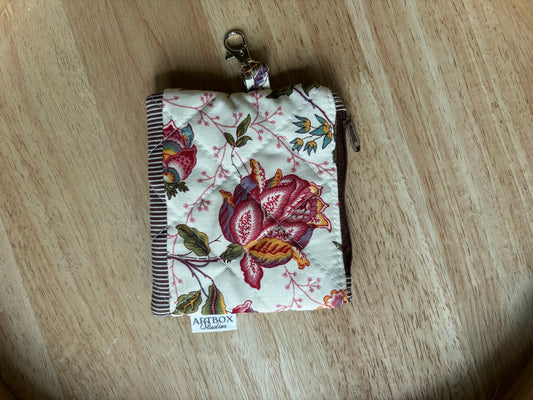 Vintage Wildflower Keychain Wallet