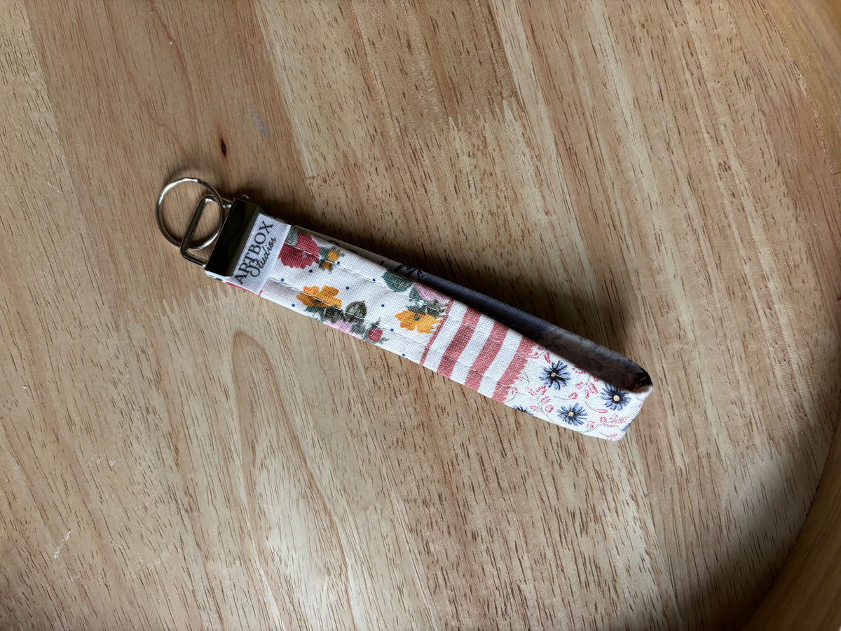 French Country Patchwork Wristlet