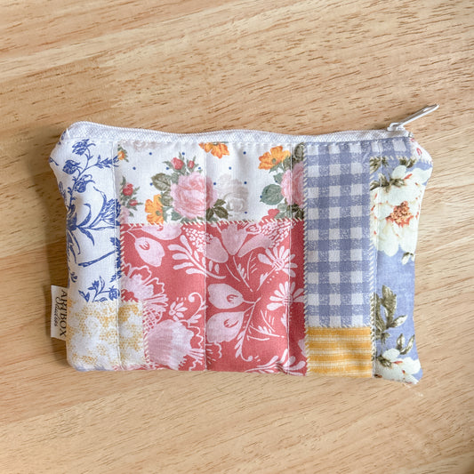 French Country Patchwork Zipper Pouch