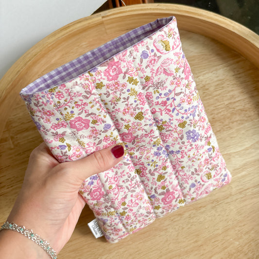Pink Ditsy Floral Book Sleeve