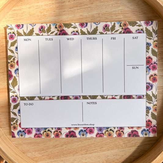 Pansy Weekly Notepad