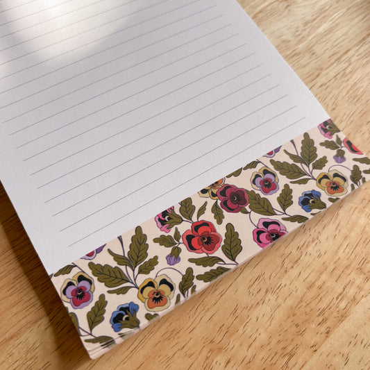 Pansy Lined Notepad