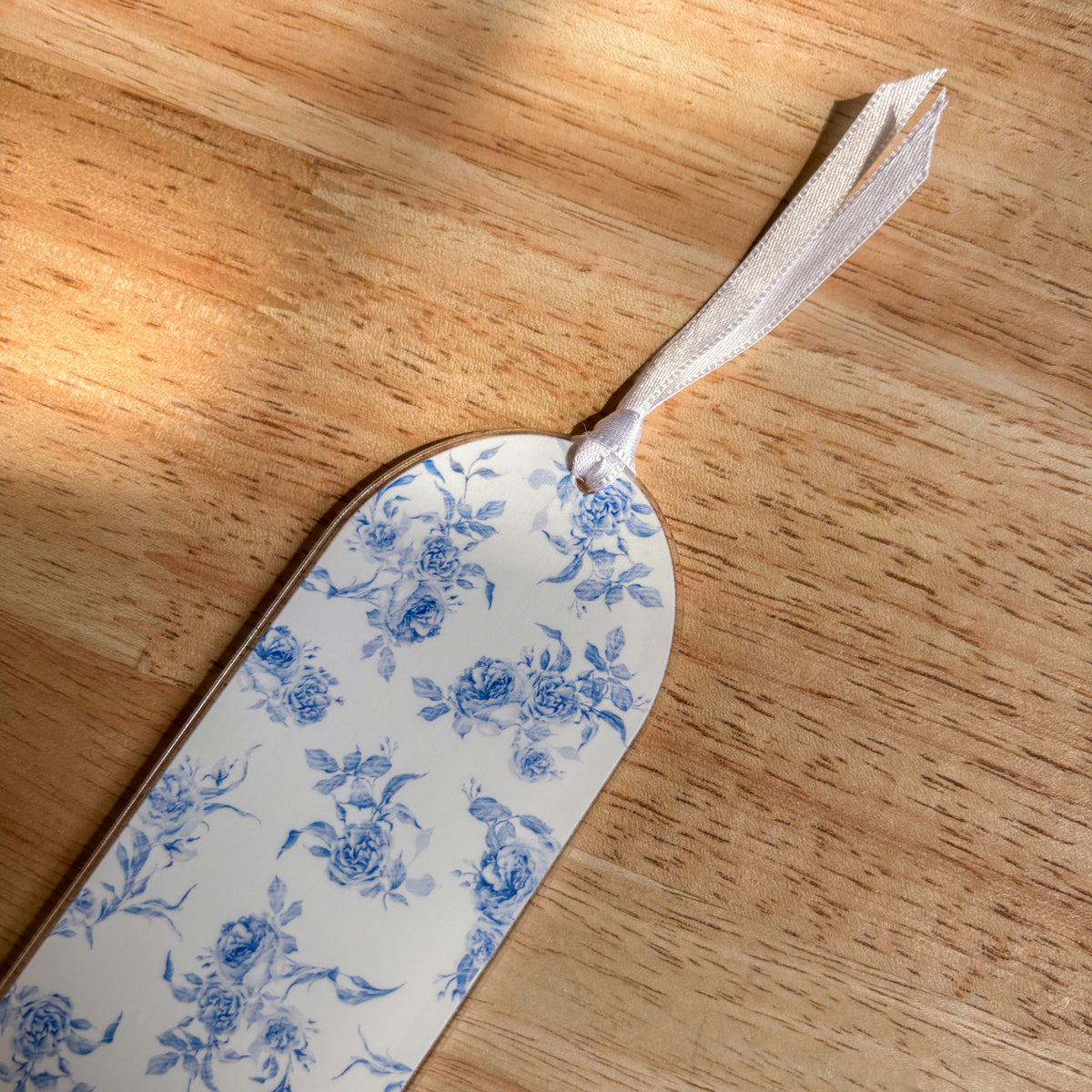 Vintage Floral Acrylic Bookmark